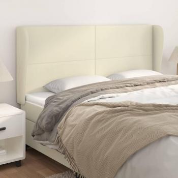 VidaXL Kopfteil aus Kunstleder 203x23x118/128 cm – Ohrcreme