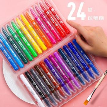 Crayons colorés lavables 24/36/48 couleurs à l'huile pour enfants