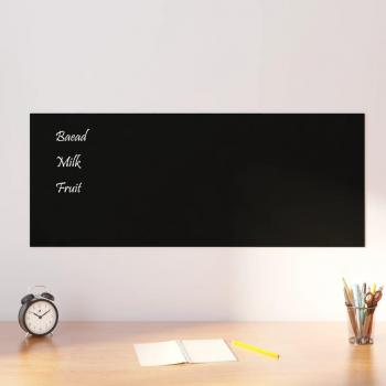 Magnetic Whiteboard, Wall-Mounted, 100 x 40 cm, Black, Tempered Glass