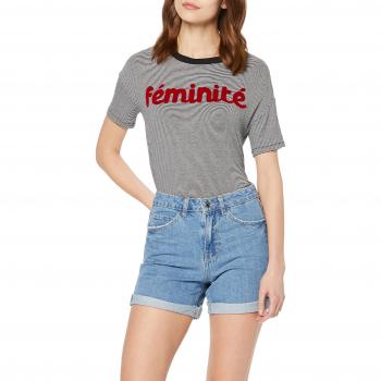 Vero Moda Short Femme Vmnineteen HR Loose, Denim Clair