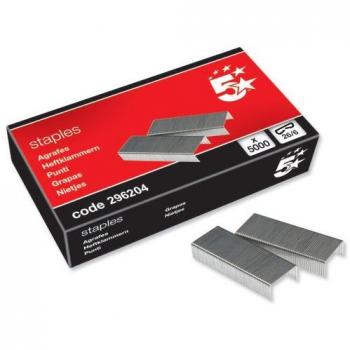 Premium 5 Star Office Staples, 26/6 mm, Pack of 5000