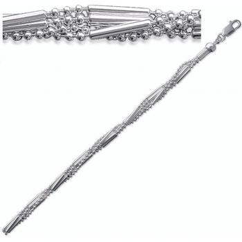 Argent Kenya – Bracelet Lily 18 cm, 5 rangs