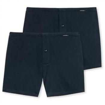 Schiesser Herren Unterwäsche Boxershorts 2er-Pack, blau