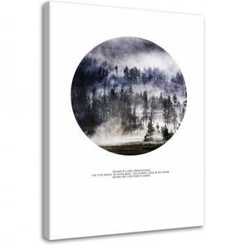 Foggy Forest Landscape Canvas 40x60
