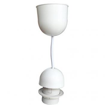 Suspension en plastique blanc 60W E27