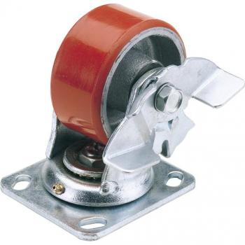 Draper 125mm Dia Swivel Plate Fixing Heavy Duty Wheeled Casor with Brake