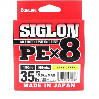 PE Line X8 Siglon 150 m 2,35 lb Vert Citron (1687)