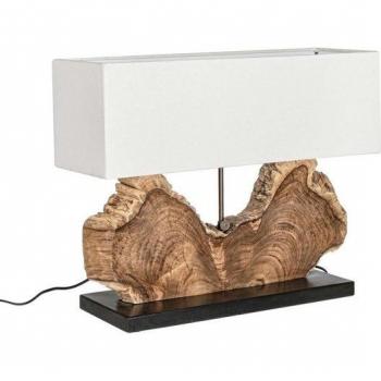 Lampada Naga in legno di teak bianco