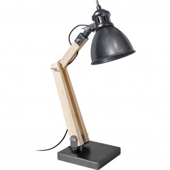 Bureau Lamp Iron Métal Anthracite – Cloche E14