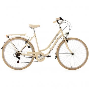 KS Cycling Damenfahrrad Cityrad 28'' Casino beige 6 Gänge RH 53 cm
