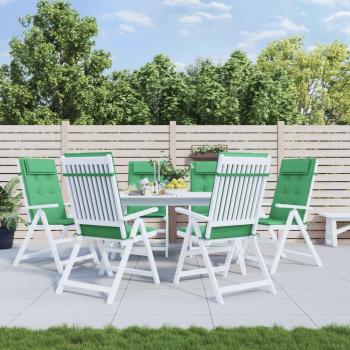 Coussins de chaise vert lot de 6 en tissu oxford