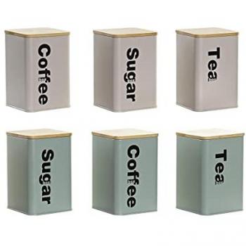 Bote Multiuso Beige-Menta, Diseño Retro de Bambú – DKD Home Decor