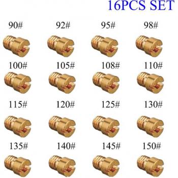 16Pcs Main Jet Kit for PWK Keihin OKO CVK 90-150