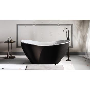 Baignoire Noir Mat avec Bonde Viya 170x72