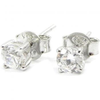 Les Trésors De Lily – Weiße Rhodium-Ohrhänger