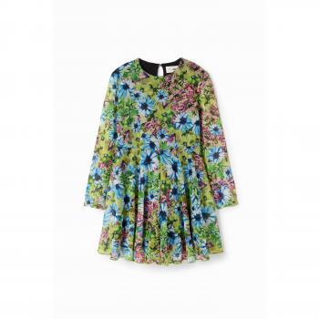 Desigual Criança Long-sleeve Tulle Floral Polyester Blue 3/4