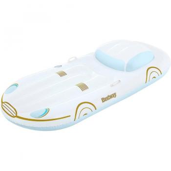 Traesio SpaFloat 228×108 cm: Colchón Inflable con Asa y Soporte para Copas