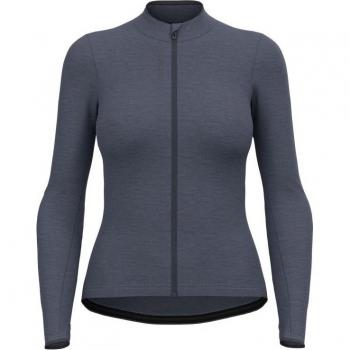 Odlo Damen Radtrikot Langarm Performance grau S