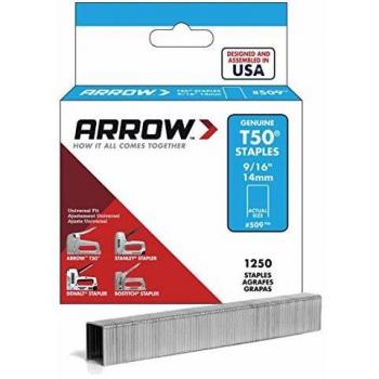 Arrow ARRT50916S T50 Staples 14mm (9/16in) (Box 1250)