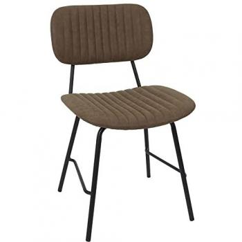 Lot de 2 chaises de cuisine Taylor en métal marron 78x52x45cm