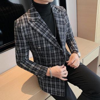 Men's Casual Double Breasted Suit Jacket