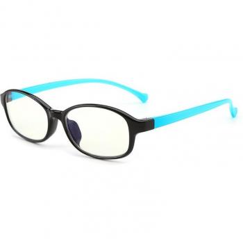 Zilead Blaulichtfilter Brille für Kinder, bunt gefärbter Rahmen, flache Gläser, TR90