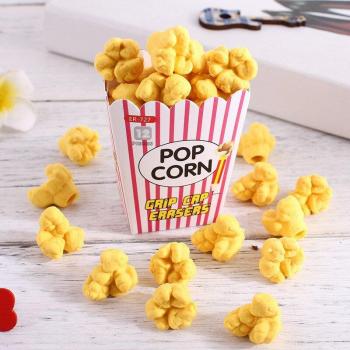 Set of 12 Popcorn Erasers for School