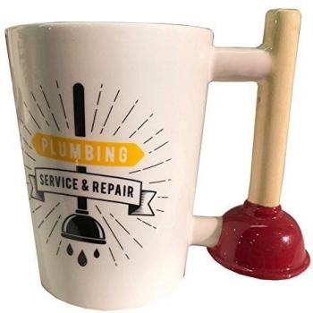 Pipe‑Themed Plunger Handle Mug – Ceramic Edition