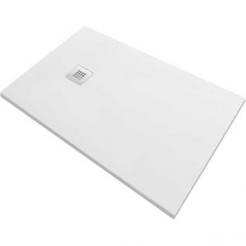Mármol Resinado Ducha 140x70 – Estilo Elegante Blanco