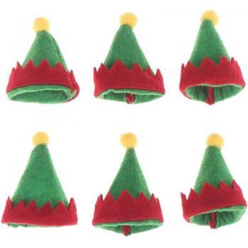 6Pcs Santa Hat Lollipop Decorations