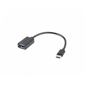 Adaptador USB-C OTG 15 cm a USB-A 2.0 Negro