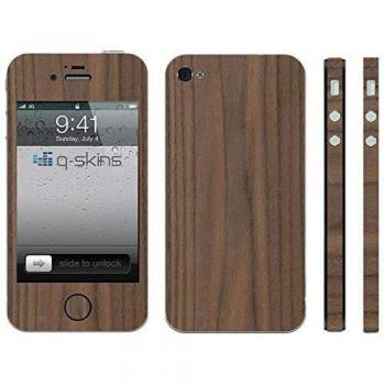 Q‑Skin Walnut Wood Adhesive Skin – MTP‑Products iPhone 4/4S (04025)
