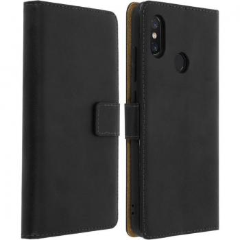 Coque livre en cuir noir pour Xiaomi Mi 8