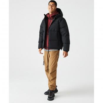 Lacoste Giacca Impermeabile a Cappuccio – Nero