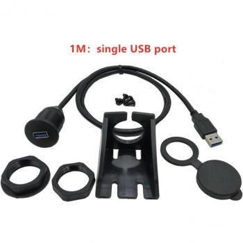 Cable de extensión USB 3.0 para vehículos con 2 puertos hembra