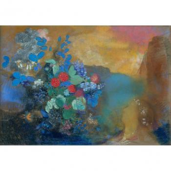 Ophélie im Blütenduft – Gemälde von Odilon Redon (1905/08)