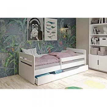 Tomi Junior Säng – Vit MDF & Spånskivelåda (160 × 80)