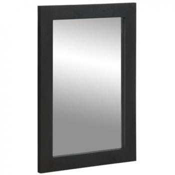 VidaXL Bathroom Mirror Black 50x70x2.5 cm Engineered Wood and brass