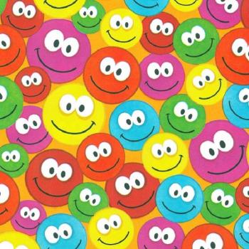 Papier cadeau à motifs souriants 30 cm en rouleau (1 pc.)