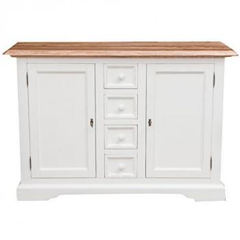 Buffet ancien en tilleul, finition brute, L135 × P145 × H92 cm