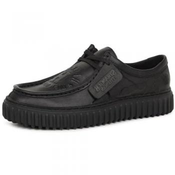 Clarks ST Torhill Low‑Top Youth Shoe, Black – UK 4