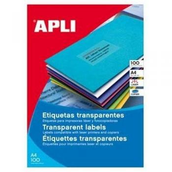 APLI SP-581225 Transparente Etiqueta para impresora autoadhesiva