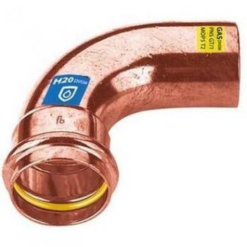 Coude 90° en cuivre à presser, modèle MF, diamètre 42 mm