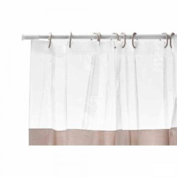 Cortina de Ducha 180 x 180 cm Beige Transparente Plástico PEVA (12 Unidades)