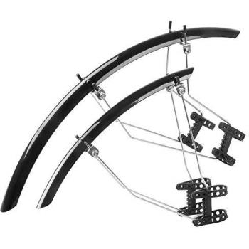 Set di Parafanghi M-Wave Mud Max Race QR 28'' 33mm Nero con Montaggio Senza Attrezzi