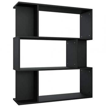 Modulares Bücherregal/Raumteiler Schwarz 80x24x96 cm