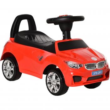 HOMCOM Véhicule Ludique à Roues avec Volant et Phares – 18-36 Mois – Rouge