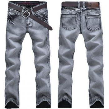 Jean Rétro Homme Pantalon Denim Gris