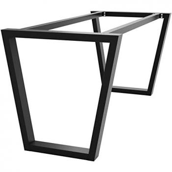 Support de bureau en acier avec patins – Pieds de table trapézium