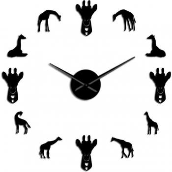 Giraffe Acrylic Mirror Wall Clock